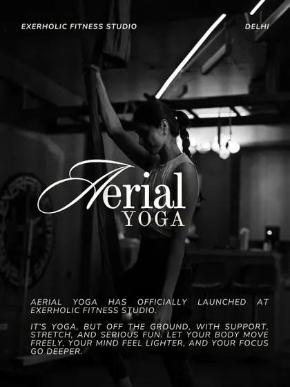 Aerial yoga has officially launched. It is yoga, but off the ground, with support, stretch, and serious fun. Let your body move freely and your mind feel lighter.