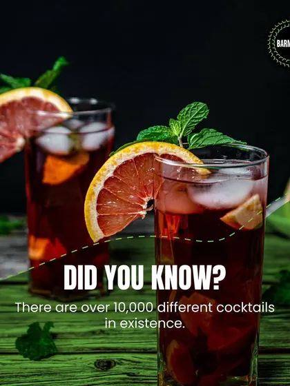 A refreshing grapefruit and mint cocktail. With over 10,000 cocktail recipes in our arsenal, we can make almost any drink you can think of.