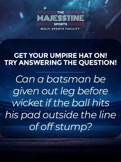 Get your umpire hat on. We love to engage our cricket community with fun trivia questions to test their knowledge of the game's rules.
