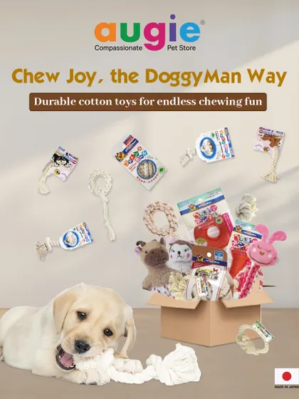 Chew joy, the Doggyman way. I have a whole collection of these durable cotton toys for endless chewing fun. They're safe, promote dental health, and are perfect for all dog sizes.