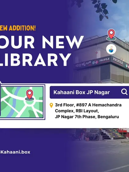Chapter 2. Here is the exact location of our new library in JP Nagar, complete with a picture of the building.