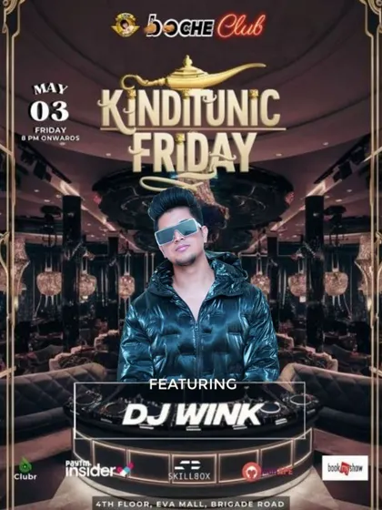 Taking over the decks at Boche Club on Brigade Road for a 'Kinditunic Friday'. I am experienced in playing at Bangalore's most central and popular nightlife spots.