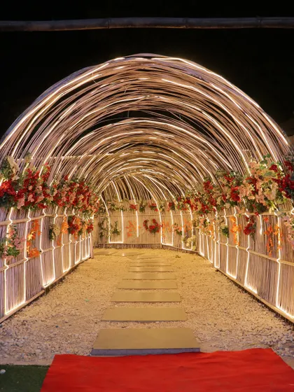 Step into another world through our lit-up bamboo tunnel. I wanted the entrance to feel like the start of an adventure, setting the vibe for the magical experience that awaits you inside Sasa Cafe.