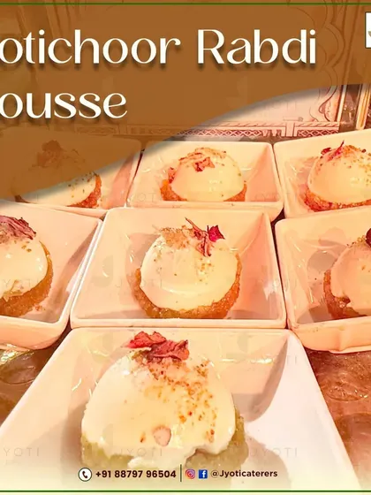 A modern Indian fusion dessert, this Motichoor Rabdi Mousse combines the flavors of traditional motichoor ladoo and rabdi in a light, airy mousse.
