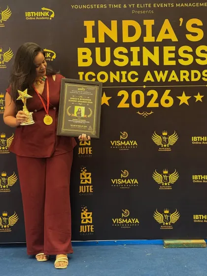 Our founder proudly holding the award and certificate. This motivates us to keep creating more happiness and unforgettable moments.
