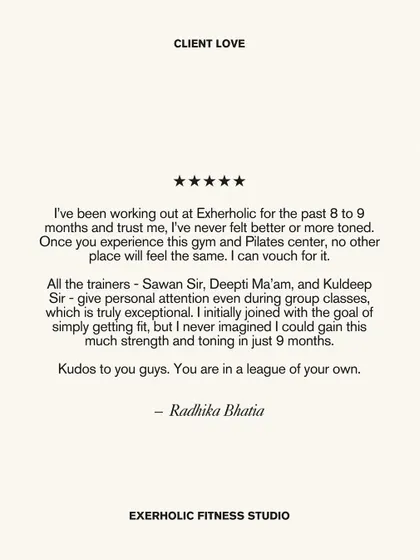 Radhika Bhatia's 9 month journey is a testament to the power of consistency. She never imagined gaining so much strength and tone, and we couldn't be prouder to be part of her story.
