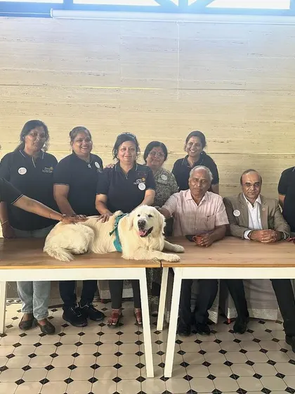 I was honored to speak at a Rotary Bangalore event about how dogs can be a part of therapy and mental health initiatives. My dog Coco was a perfect gentleman, charming the crowd and demonstrating the calm temperament of a great therapy dog.