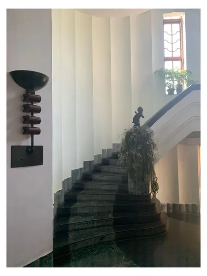 The magnificent marble staircase in my grandmother's ancestral home. Observing how heritage spaces use materials, light, and form provides a deep well of inspiration for our own work.
