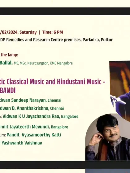 An announcement for a Carnatic and Hindustani vocal jugalbandi where I provided tabla accompaniment. These collaborations are a wonderful opportunity to learn about different musical systems.