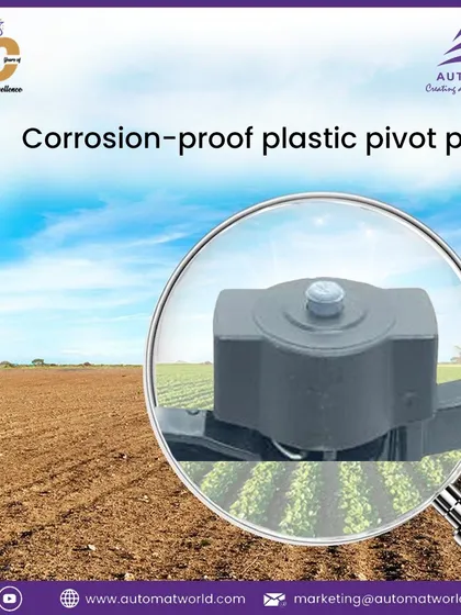 The 22XU mini sprinkler features a corrosion-proof plastic pivot pin, ensuring durability and a long service life even in harsh agricultural environments.