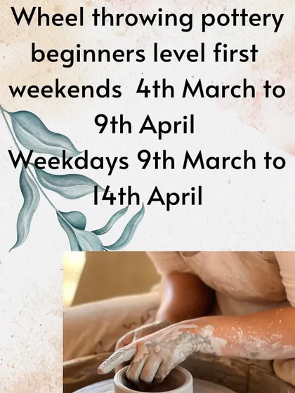 My wheel throwing beginners course for March and April is open for registration. I have both weekend and weekday batches.