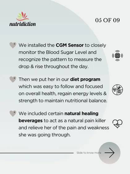 This is Rakshanda's inspiring story of regaining her health at 60. Battling diabetes, spine issues, and low energy, we used a CGM sensor and a personalized diet to balance her blood sugar, restore her energy, and improve her overall health in just three months.