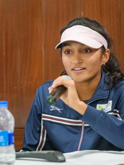 Speaking at a press conference for the Pro Tennis League. It's an opportunity to talk about my journey, the importance of leagues like this for Indian tennis, and to inspire others.