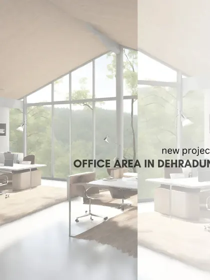 Announcing a new office project in Dehradun. This design concept is built around maximizing the natural landscape, with a focus on creating a tranquil yet high-energy environment for a modern workforce.