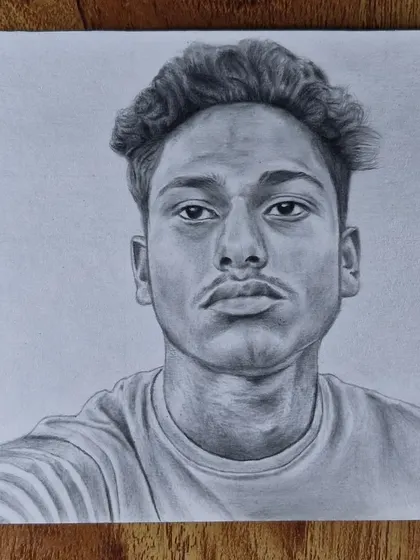 This order came all the way from Assam. A simple headshot can become a great piece of personalized art.