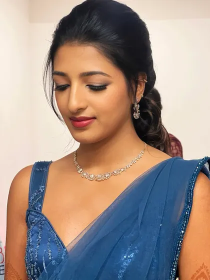 The soft, romantic updo and glowing makeup create a look of effortless elegance. This is a versatile style you'll learn that can be adapted for brides, bridesmaids, or family members.