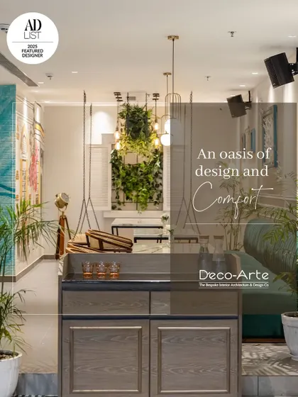 Step into an oasis of design and comfort. This cafe space redefines elegance and relaxation, with its bright atmosphere, hanging plants, and unique swing-style seating.