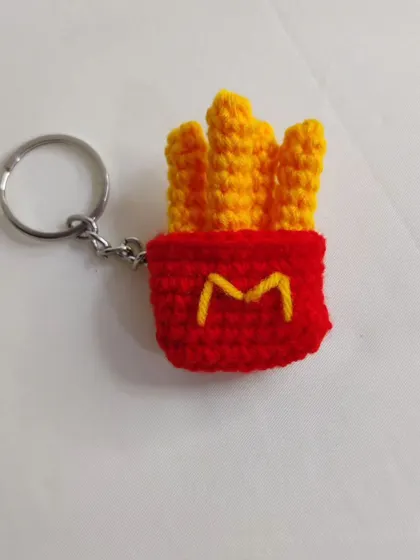 For the fast-food lover, a set of burger and fries keychains.
