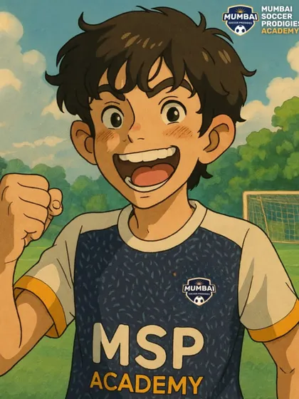 The pure joy of playing football, captured in a fun, animated portrait of one of our players.