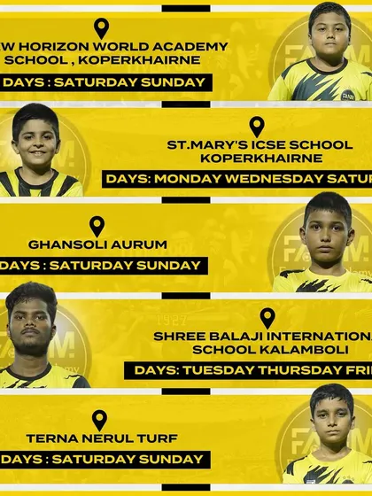 I have training centers across Navi Mumbai to make it convenient for you. This graphic shows our various locations and schedules, from Koparkhairne to Nerul, with batches for different days of the week.