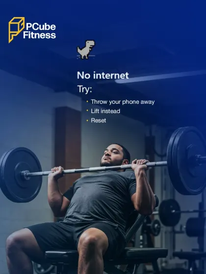 No internet? No problem. The iron is always connected. A focused member executes a barbell incline bench press to target the upper chest.
