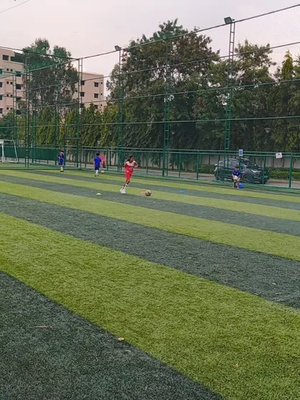 We use age-appropriate equipment like mini-goals to make the game accessible and fun for our youngest players.