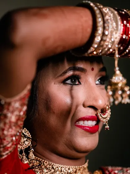 An emotional moment for the bride, captured candidly. We believe in documenting the real, unscripted feelings of the day.
