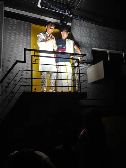 Our space is designed for creative freedom. Here, actors from a workshop production make powerful use of our multi-level staging, using the balcony to create a dynamic and surprising scene. If you can imagine it, you can stage it here.