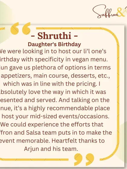 We understand how important milestones like a child's birthday are. We were happy to create a special vegan menu for this family and are grateful for their heartfelt thanks.