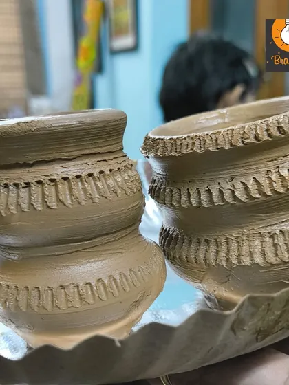 These small pots were created by students in our summer camp pottery class. It's a joy to see them shape clay with their own hands.