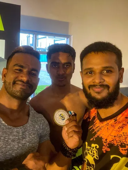 A frame with two other accomplished Syeds from Bangalore's fitness community. It's inspiring to connect with fellow athletes like Syed Shabaz who are leaders in the world of bodybuilding.