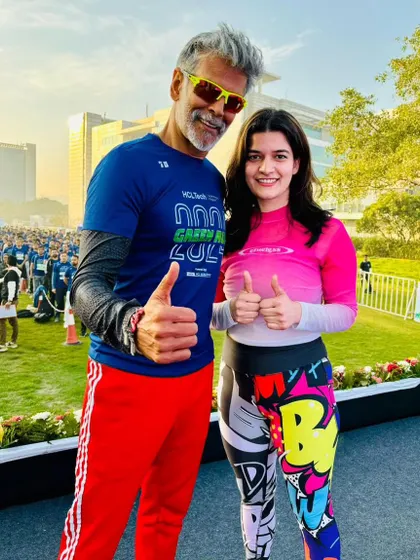 It was an absolute honor to share the stage with the amazing Milind Soman for the HCL Tech Run. Partnering on large-scale corporate wellness initiatives like this helps inspire thousands of employees to take healthier steps together.