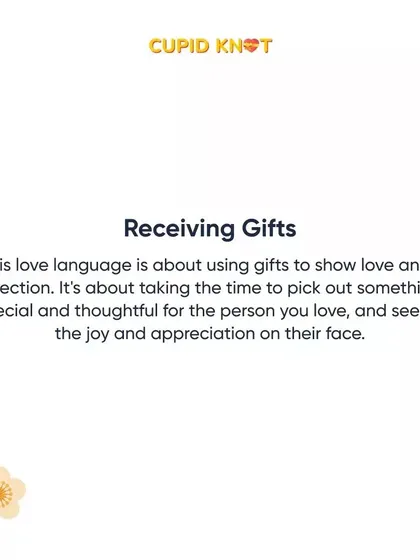 This is a duplicate of the previous image, explaining the love language of receiving gifts.