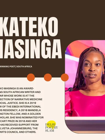 Meet Nkateko Masinga, an award winning poet and scholar from South Africa who participated in our World Poetry Project. We bring in established international voices to enrich the experience for all participants.