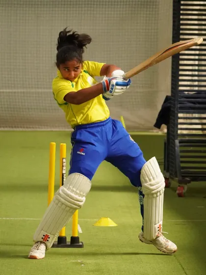 This is where it all began. A young Mithila Vinod honing her batting skills in our indoor nets, years before her international debut.