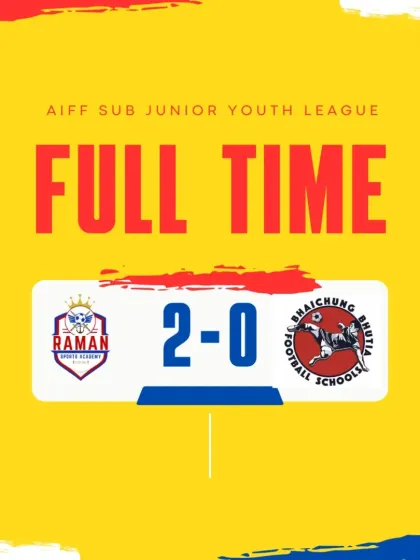 Our first victory in the AIFF Sub Junior League, a 2-0 win against our local rivals BBFS.