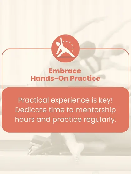 Third, embrace hands on practice. Practical experience is key. Dedicate time to your mentorship hours and practice regularly to build your skills.