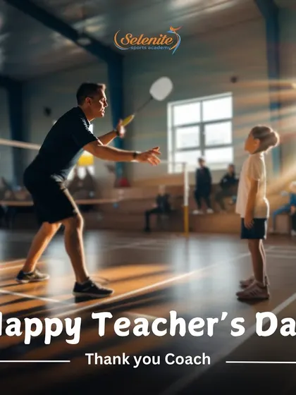 Behind every powerful smash is a coach who believed and guided. Happy Teacher's Day to all the coaches who build champions on and off the court.