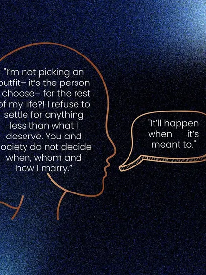 When asked "shaadi kab kar rahe ho?", the internal monologue is often about refusing to settle. It's the most important decision of your life, not just picking an outfit.