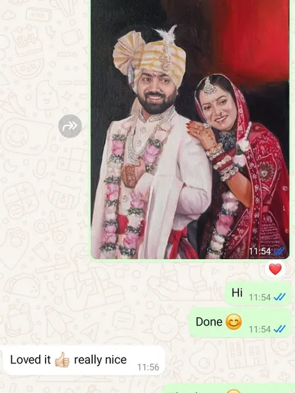 "Loved it, really nice." Simple, direct, and wonderful to hear. This feedback came after I delivered a custom oil painting to a client in Delhi.