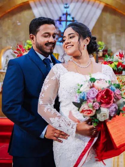 My skills are not limited to one style. Here is a beautiful Christian bridal makeover I did, showcasing the soft and elegant makeup perfect for a white wedding.