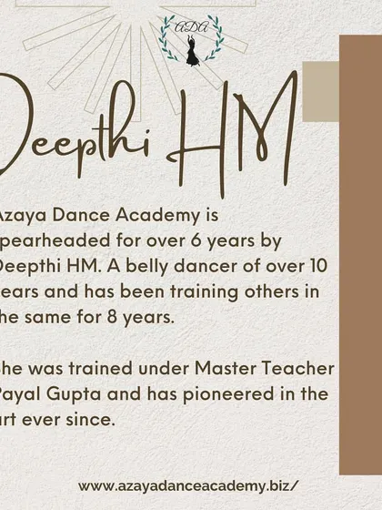 A little more about my journey. I've been a belly dancer for over 10 years and have been lucky to train under master teachers and attend workshops with international artists. My goal is to keep learning and keep sharing this beautiful art form.