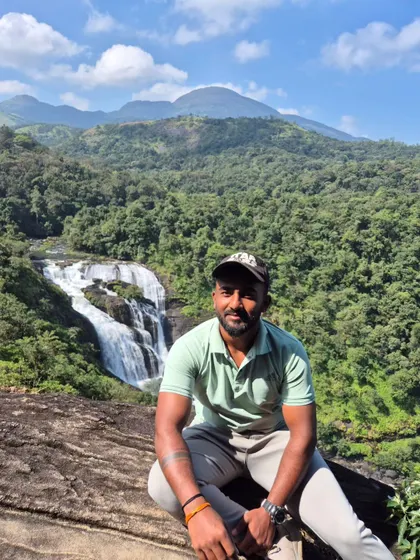 A solo shot at the magnificent Mallalli Falls in Kodagu. This multi-tiered waterfall is a sight to behold, especially during the monsoon.