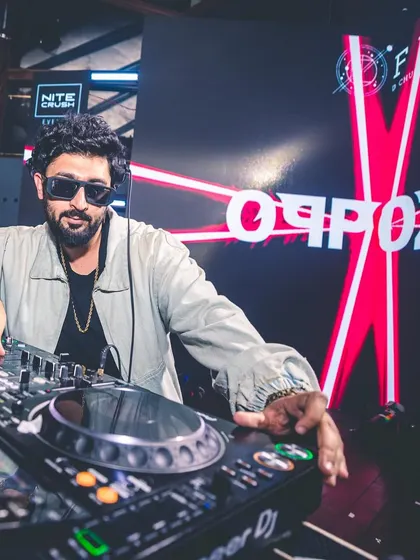 All gas, no brakes when I'm on the decks. This is a typical night, locked in and ready to drop the next banger for a packed house.