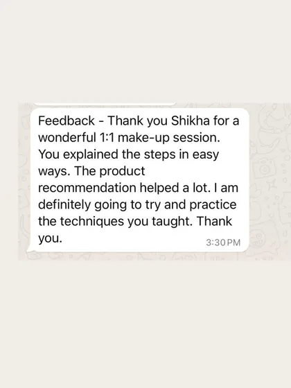 A student from a one-on-one session found the steps easy to follow and the product recommendations very helpful.