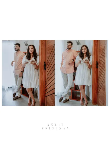 A duplicate of the stylish diptych by the door, offering another option for album design.