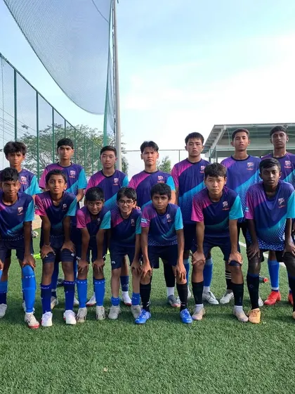 Our U15 boys after an impressive win in the CSE Excellence Football League.