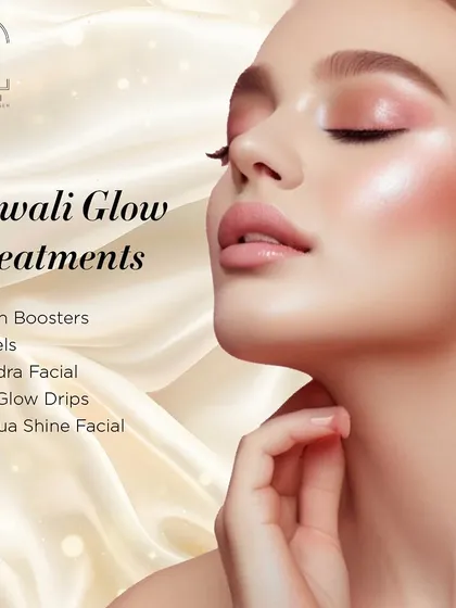 Get your Diwali glow with my tailored treatments, including Skin Boosters, Peels, HydraFacial, and IV Glow Drips.