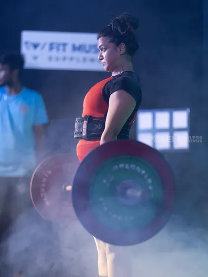 A powerful deadlift captured at the WPC Karnataka State Championship. The atmosphere of a competition pushes you to find a new level of strength.
