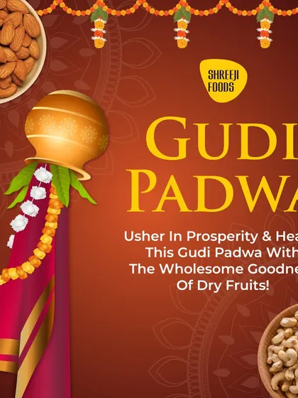 Usher in prosperity and health this Gudi Padwa with the wholesome goodness of my dry fruits. A bowl of almonds and cashews is a great start to the new year.